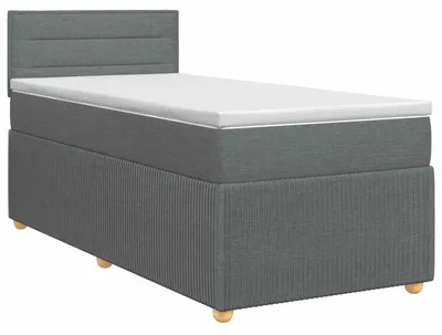 Obrázek produktu pro vidaXL Skříňová postel s matrací tmavě šedá 80 x 200 cm látka