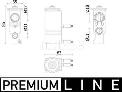 Obrázok produktu pre Expanzný ventil, klimatizačný systém MAHLE AVE 143 000P