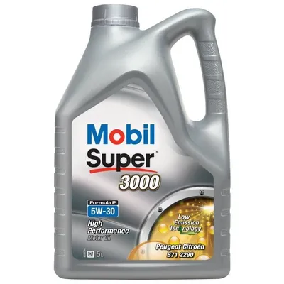 Produktbild von 5W-30 Synthetisches Motorenöl - MOBIL - Super 3000 - Formula-P - 5-Liter-Kanister - Hochleistungsöl - ACEA C2 - API SN