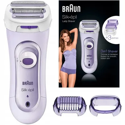 Produktbild von Braun Silk-Epil 5560 Damenrasierer-Wet und Dry, 3 Aufsätze, sanfte Rasur LS5560