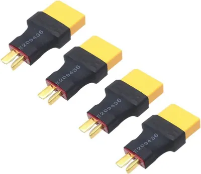 Obrázek produktu pro Sada 4 zásuvek XT90 s T-adaptérem Děkanská zástrčka | Univerzální kompatibilita | Odolné materiály | Snadná instalace, žlutá barva