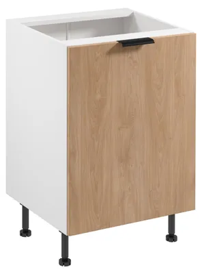 Obrázek produktu pro Dolní jednodveřová skříňka SALERNO - šířka 60 cm, bílá / dub