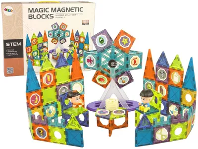 Produktbild von Magnetische Bauklötze – 3D-Modell "Riesenrad" – 155 Teile