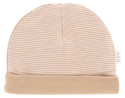 Produktbild von DAY Mütze gestreift - Mokka - 0-6 Monate | Haarschmuck, Hüte und Hauben