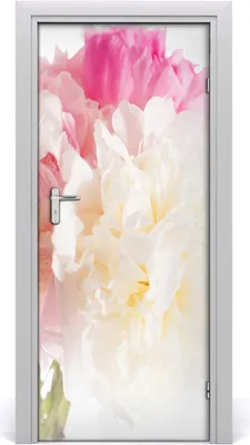 Produktbild von Tulup Türaufkleber 85x205 cm Dekorative Aufkleber Selbstklebend Wasserdichte Tapete Abnehmbar Schlafzimmer Wohnzimmer Wohnkultur - Pfingstrose