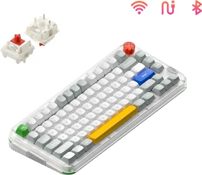 Produktbild von Nuphy Kick75 Kabellose Mechanische Tastatur High-Profile, 75% Layout ANSI, 80 Tasten, NuPhyIO / Red Max Switch