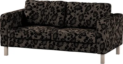 Produktbild von Dekoria Bezug für Karlstad 2-Sitzer Sofa nicht ausklappbar, braun-schwarz, Sofahusse, Karlstad 2-Sitzer