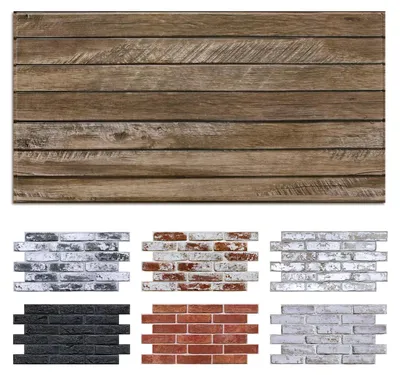 Produktbild von Wandpaneele – Selbstklebend – Holzoptik – 12 Stück, 58 x 30 cm, 2,08 m²