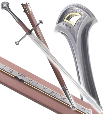 Produktbild von Der Herr der Ringe Schwert Anduril + Scheide Aragorn Schwert Dekorationsausgabe Braun