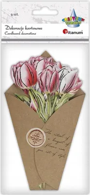 Produktbild von Tulpen Karton Deko-Set 8er, Rose & Gold Finish