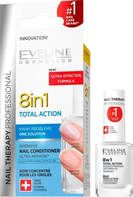 Produktbild von EVELINE Odżywka do Paznokci  8w1 TOTAL ACTION 12ml LŚNIĄCE lakier