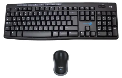 Obrázek produktu pro Logitech MK270, Plná velikost (100 %), Bezdrátový, RF bezdrátový, Černá, Obsahuje myš