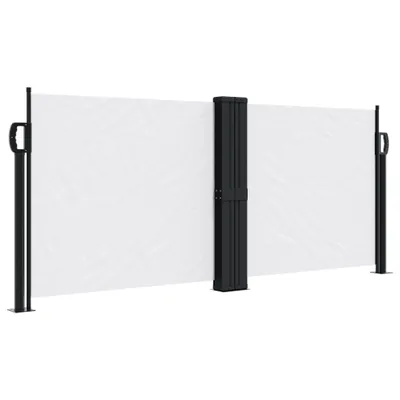 Image de vidaXL Marquise latérale extensible blanc 100x600 cm