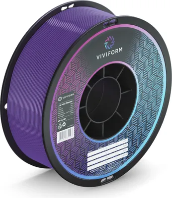 Produktbild von Viviform PLA+ Filament für 3D Drucker, 1kg Rolle, Durchmesser 1,75mm +/- 0,03mm, Lila