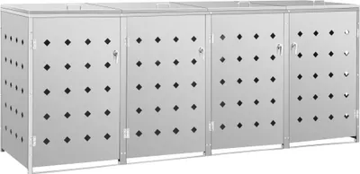 Produktbild von Mülltonnenbox für 4 Tonnen 240 L Edelstahl
