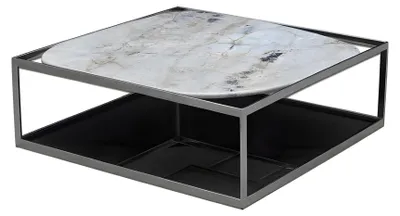 Image de Table basse en métal gris moderne et élégante