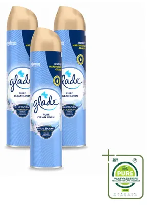 Obrázek produktu pro 3 ks osvěžovače vzduchu Glade Clean Linen, 300 ml, velkopackování