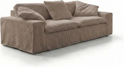 Produktbild von KAWOLA Sofa NETTA 4-Sitzer Bezug abziehbar Cord taupe