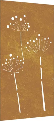 Image de vidaXL Décoration murale de jardin 105x55 cm acier corten design floral