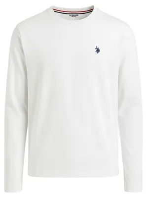 Produktbild von U.S. POLO ASSN. Herren Langarmshirt - Longsleeve, Rundhals, Logo, Baumwolle Weiß L