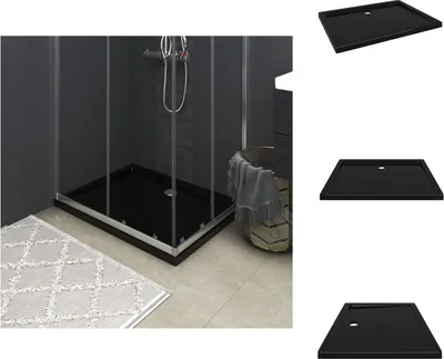 Immagine prodotto di vidaXL Piatto doccia ABS rettangolare nero 70x90 cm - Piatti doccia