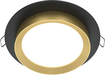 Image de Plafonnier encastré Maytoni, rond, aluminium noir, GX53, 15 W, IP20