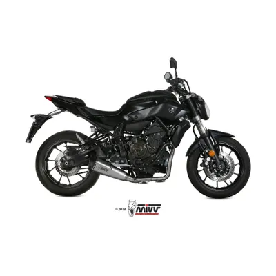 Produktbild von Mivv SPORT Schalldämpfer DELTA RACE Komplettanlage 2x1 Edelstahl Carbon Cap für YAMAHA MT-07 BJ 2014