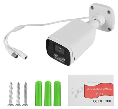 Image de Caméra de vidéosurveillance 1080p, filaire, moniteur de sécurité d'intérieur, vision nocturne infrarouge, objectif 3,6 mm, grand angle, 2,0 MP, surveillance extérieure pour vidéo analogique