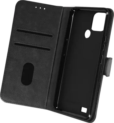 Produktbild von Avizar, Etui Kunstleder mit Standfunktion für Realme C21, Schwarz