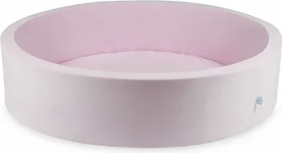Zdjęcie produktu dla Basen z piłeczkami 130x30 velvet soft jasnoróżowy - Bez piłeczek / Bez piłeczek