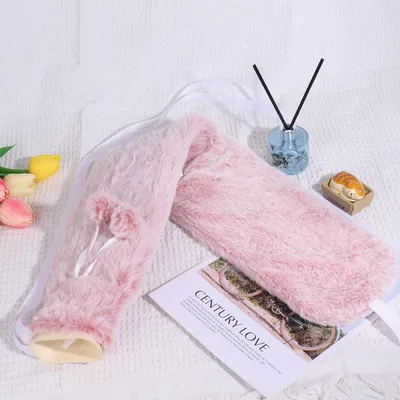 Produktbild von BOLEi Extra Lang Wärmflasche mit Bezug Flauschig 73cm - Rosa