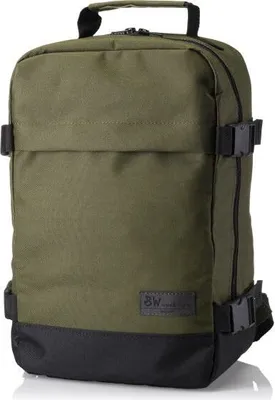 Produktbild von BAMBINIWELT RUCKSACK Handgepäck Reisetasche Boardgepäck Bordcase Kabinenkoffer Reiserucksac 40x20x25 40x30x20 Ryanair Wizzair (groß, olive-schwarz, 40x30x25)
