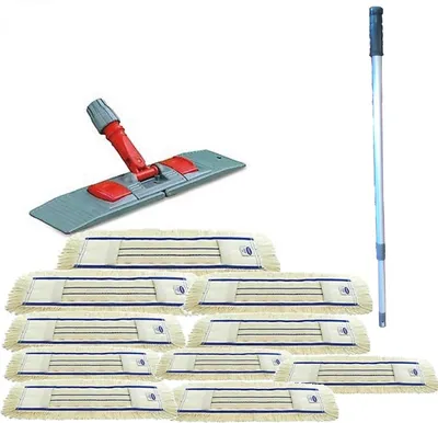 Produktbild von Wischmopp Set "Premium" mit Teleskopstiel 60 cm inkl. 10 x Wischmopp Baumwolle