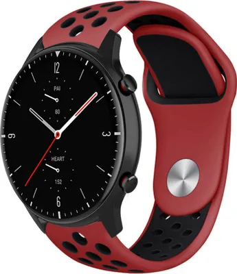 Produktbild von Strap-it Amazfit GTR 2 Sportarmband (Rot/Schwarz)