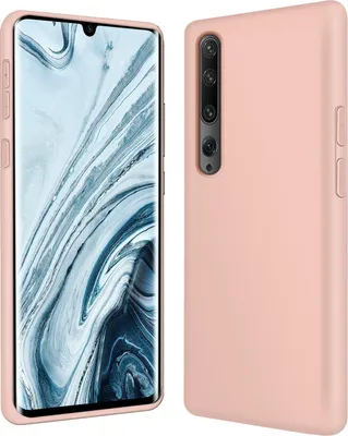 Produktbild von Conie TPU Schutzhülle für Xiaomi Mi Note 10 / Note 10 Pro Tasche Case Cover Bumper Silikon Mikrofaser Inlay Hülle in Rosa matt