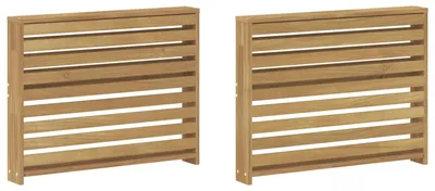 Immagine prodotto di vidaXL Moduli per braccioli, 2 pezzi, bianco, 78,5 x 10 x 61 cm, legno massello di acacia