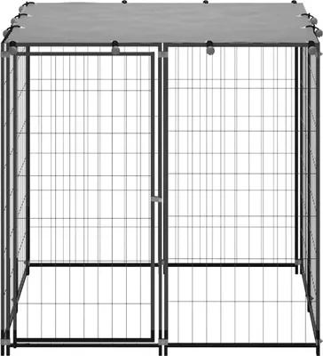 Obrázok produktu pre vidaXL Psia búda 110x110x110 cm Oceľová čierna
