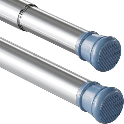 Produktbild von Vorhangschiene ohne Bohren, 48-70 cm - Ausziehbare Duschstange - Teleskopische Duschvorhangschiene - m-Winkel