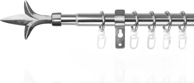 Produktbild von Lichtblick Gardinenstange Lilie 16 mm ausziehbar 130 - 240 cm Anschraubbar Edelstahloptik