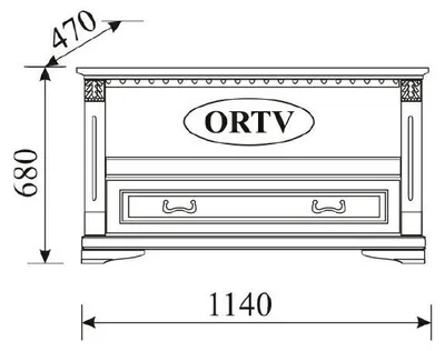 Produktbild von Klassischer Unterschank RTV Fernsehschrank TV Schrank Massiv Kolonial Stil ORTV