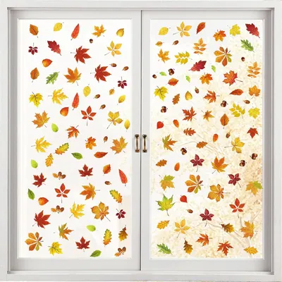 Produktbild von 9 Fensterbilder für den Herbst, selbstklebende Aufkleber für Thanksgiving