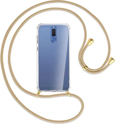 Produktbild von Handykette Backcover-Schutzhülle mit Band (Metall goldfarben) für Huawei Mate 10 Lite / G10 - caramel