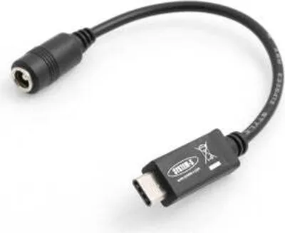 Produktbild von System-S USB 3.1 Type C male zu DC 5.5 V, 2.A, 2,5 mm Stromkabel female Kabel Verlängerung 17 cm