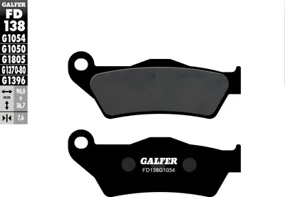 Produktbild von Bremsbeläge Set Galfer 2x FD138G1054 Semi-Metall vorne & hinten für MBK Kilibre 300 ccm