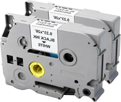 Zdjęcie produktu dla Taśmy etykiet - rolki etykiet - etykietowanie - czarne na białym - 6 mm x 8 m - białe