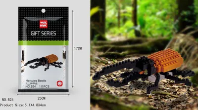 Produktbild von Herkuleskäfer Figur Bausteine Modell LNO Micro-Bricks
