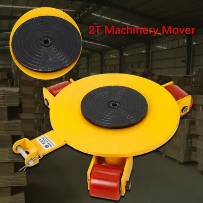 Image de Châssis de transport 2T 4400lbs Roues de transport Roues universelles 360° Transport Roller Jaune Mover Machine