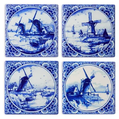 Heinen Delfts Blauw – Untersetzer Molens 4 Stück – Bild 1