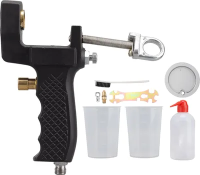 Zdjęcie produktu dla Pistolet natryskowy do żelkotu ze stali stopowej Przenośny pistolet natryskowy do żywicy z dyszą FN5 5/32 cala i kubkami o dużej pojemności