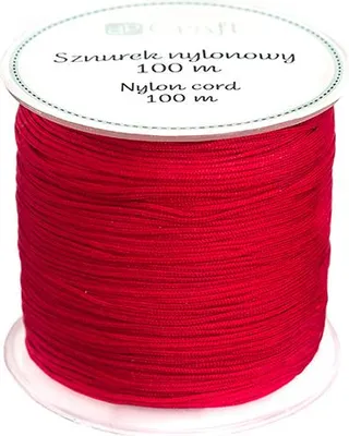 Produktbild von Sznurek nylonowy czerwony 0,8mm x 100m